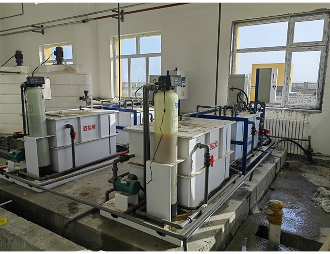 新疆污水厂消毒设备安装现场
