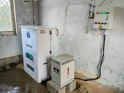 小型农饮水次氯酸钠发生器安装成功
