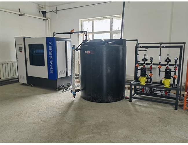 新疆污水厂次氯酸钠发生器安装现场