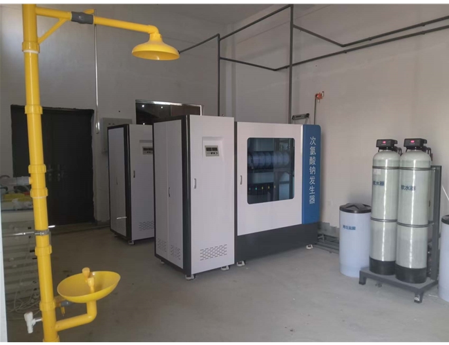 新疆污水处理厂次氯酸钠发生器安装现场